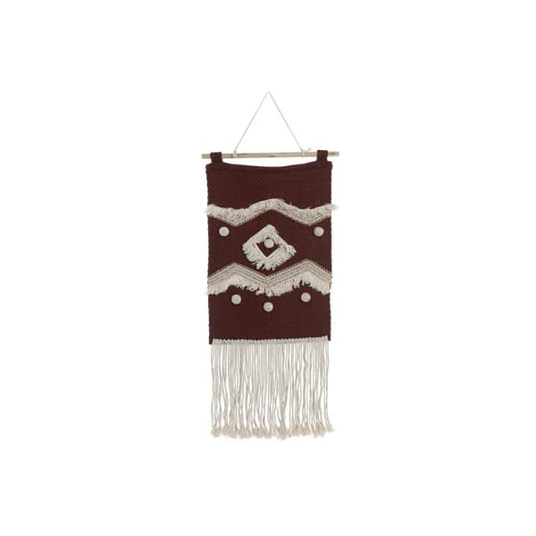 Seinäkoriste DKD Home Decor Punainen Luonnollinen Boho 45 x 2 x 115 cm