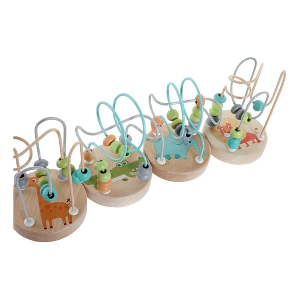Puinen peli DKD Home Decor Puu Monivärinen 4 Kappaletta 9 x 9 x 12 cm