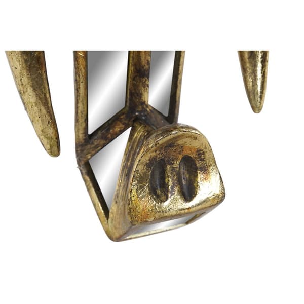 Seinäkoriste DKD Home Decor Peili Norsu Kullattu Hartsi (41 x 11 x 38 cm)