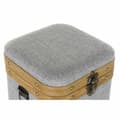 Pikkukuva 4 / 4: Koristerasiasetti DKD Home Decor Harmaa Puu Polyesteri (3 pcs)
