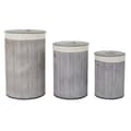Pikkukuva 1 / 3: Korisetti DKD Home Decor Beige Harmaa Bambu 38 x 38 x 60 cm (3 Kappaletta) (2 osaa)