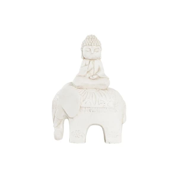 Koristehahmo DKD Home Decor Vanhahtava viimeistely Norsu Valkoinen Itämainen Magnesium (40 x 23 x 56 cm)