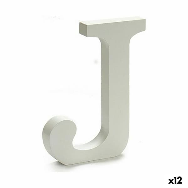 Kirjain Pincello J Valkoinen 1,8 x 21 x 17 cm (12 osaa)