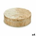 Pikkukuva 1 / 3: Koristerasia Valkoinen Beige Helmiäinen lastulevy 25 x 8 x 25 cm (4 osaa)