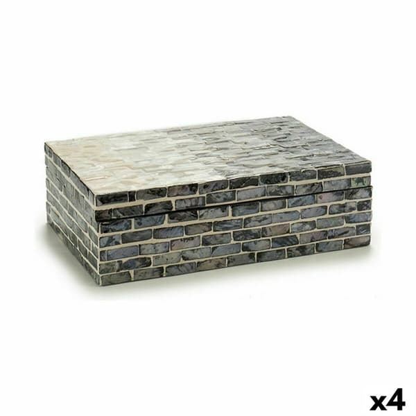 Koristerasia Harmaa Helmiäinen lastulevy 15,2 x 7,2 x 25 cm (4 osaa)