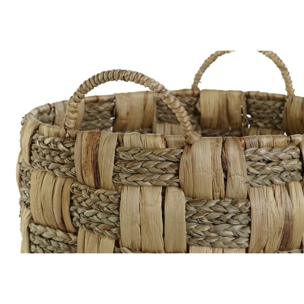 Kurvesæt Home ESPRIT Natur Havgræs Naturlig fiber Boho 43 x 43 x 39 cm (2 Dele)