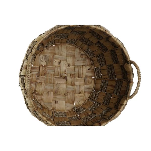 Kurvesæt Home ESPRIT Natur Havgræs Naturlig fiber Boho 43 x 43 x 39 cm (2 Dele)