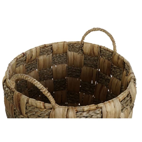 Kurvesæt Home ESPRIT Natur Havgræs Naturlig fiber Boho 43 x 43 x 39 cm (2 Dele)