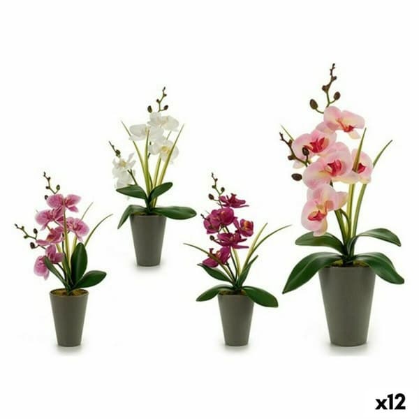 Dekorativ plante Ibergarden A18124-33 Plastik Orkide 8 x 35 x 14 cm (12 enheder)