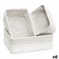 Miniatyrbilde 1 av 3: Kurvsett Confortime Hvit Bambus (3 Deler) (6 enheter)