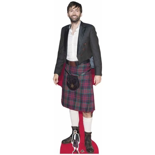Livsstorlek kartongfigur David Tennant – Kilt 183cm