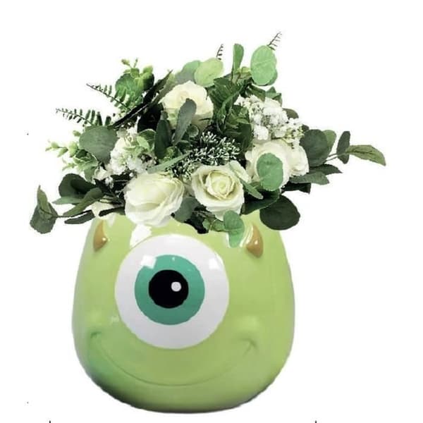 Blomkruka - Disney PIXAR - Monstruos S.A. - Mike Wazowski - Keramik - 10x9x10,5 cm