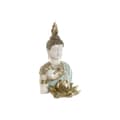 Miniatyrbild 1 av 5: Prydnadsfigur Home ESPRIT Turkos Gyllene Buddha Orientalisk 12 x 12 x 22 cm