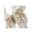 Miniatyrbild 3 av 3: Prydnadsfigur Home ESPRIT Vit Gyllene Elefant Romantisk 11 x 8 x 19 cm
