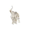 Miniatyrbild 1 av 3: Prydnadsfigur Home ESPRIT Vit Gyllene Elefant Romantisk 11 x 8 x 19 cm