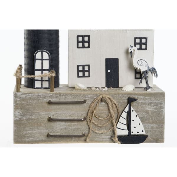 Dekorativ figur Home ESPRIT Blå Marineblå 17 x 8,5 x 30 cm (2 enheder)