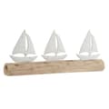 Miniatyrbilde 1 av 3: Dekorativ Figur Home ESPRIT Hvit Naturell Yacht Middelhavet 62 x 8,5 x 25,5 cm