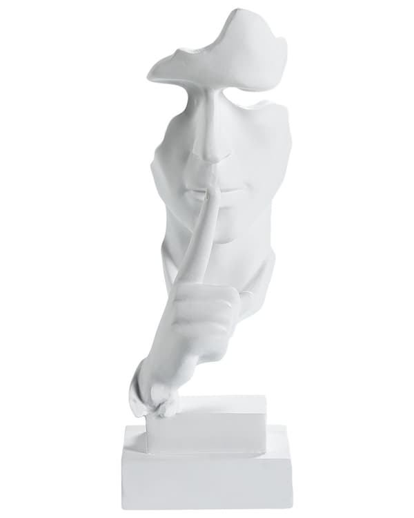 Dekorativ Figurin Vit Resin Huvud Statyett Modern Stil Dekor Tillbehör