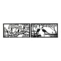 Pikkukuva 1 / 3: Koristehahmo DKD Home Decor 96 x 1 x 50 cm Musta Linnut (2 osaa)