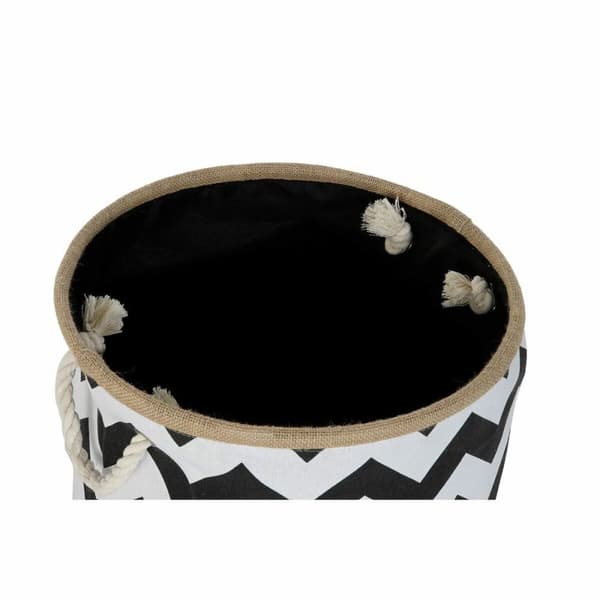 Kori DKD Home Decor Valkoinen Musta Juutti Siksak Moderni 38 x 38 x 45 cm