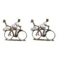 Miniatyrbild 1 av 3: Prydnadsfigur DKD Home Decor 27 x 9,5 x 23 cm Koppar Par (2 antal)