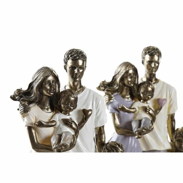 Prydnadsfigur DKD Home Decor 17,5 x 8,5 x 26 cm Gyllene Familj (2 antal)