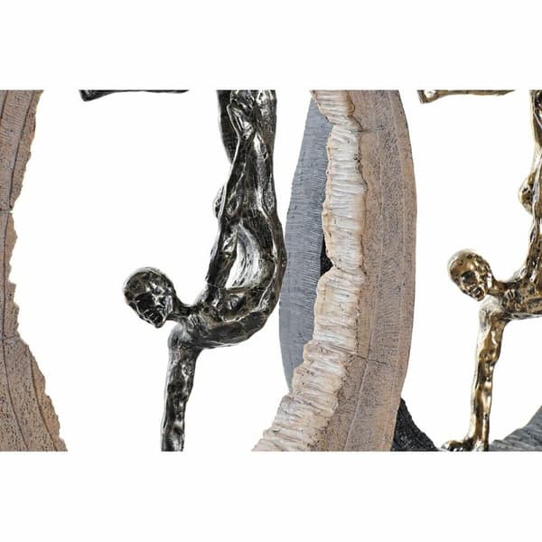 Prydnadsfigur DKD Home Decor 24 x 8 x 36 cm Svart Gyllene (2 antal)