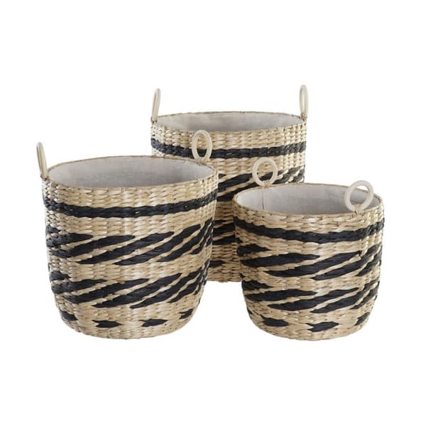 Korg - set DKD Home Decor Polyester Kolonial Fibrer (38 x 38 x 36 cm)
