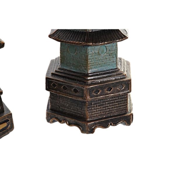 Prydnadsfigur DKD Home Decor 15 x 17 x 50 cm Turkos Orientalisk (2 antal)