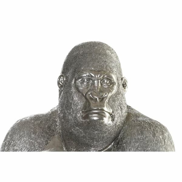 Prydnadsfigur DKD Home Decor Silvrig Kolonial Gorilla 46 x 40 x 61 cm