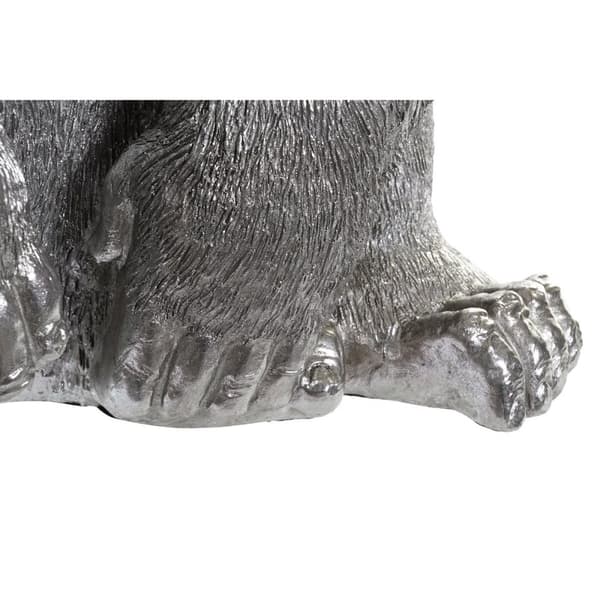 Prydnadsfigur DKD Home Decor Silvrig Kolonial Gorilla 46 x 40 x 61 cm