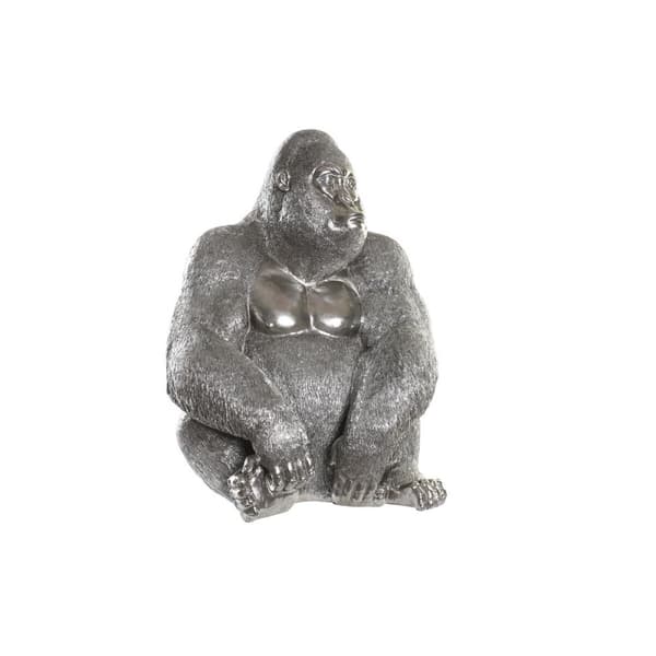 Prydnadsfigur DKD Home Decor Silvrig Kolonial Gorilla 46 x 40 x 61 cm