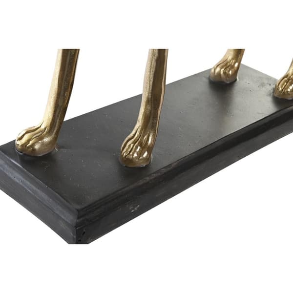 Prydnadsfigur DKD Home Decor 44,5 x 17 x 65,5 cm Svart Gyllene Hund