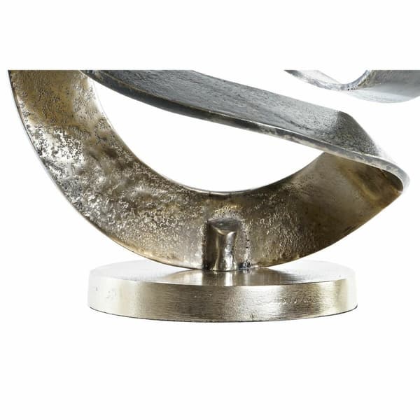 Prydnadsfigur DKD Home Decor 30 x 29 x 33 cm Abstrakt Silvrig Gyllene Modern (2 antal)