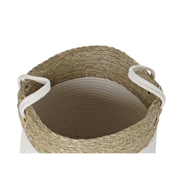 Korg - set DKD Home Decor Vit Bomull Naturliga fibrer (41 x 41 x 52,5 cm) (7 Delar)