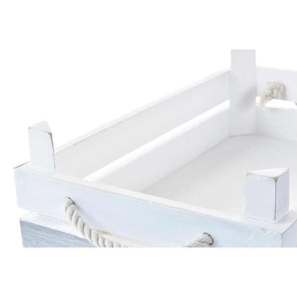 Uppsättning med Dekorativa Lådor DKD Home Decor Trä Spiraler Medelhavs 42 x 29 x 12 cm