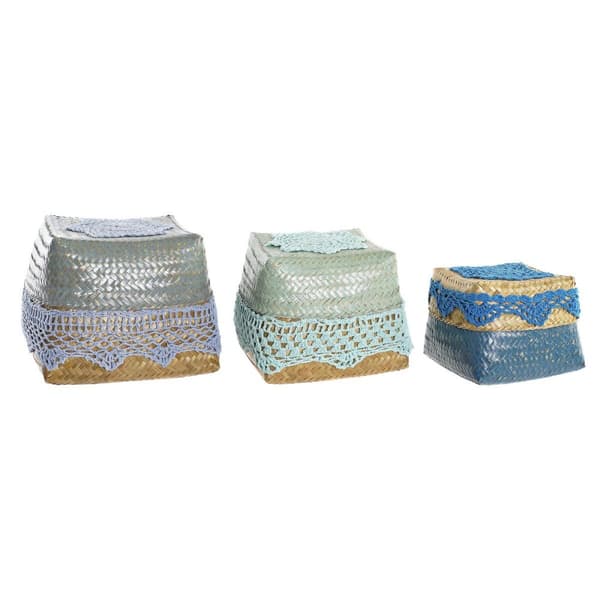 Korg - set DKD Home Decor Bomull Bambu (22 x 27 x 27 cm)