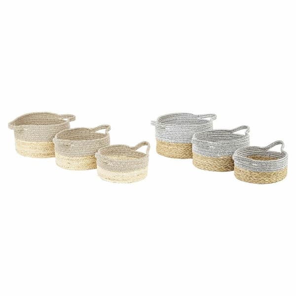 Korg - set DKD Home Decor 27 x 27 x 16 cm Sjögräs (2 antal)