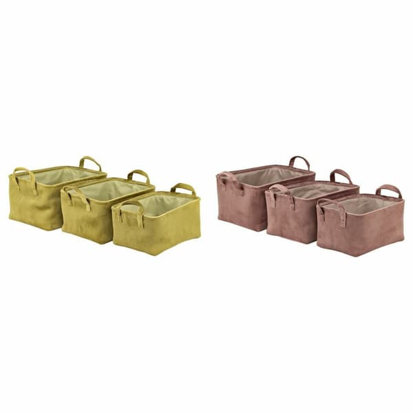 Korg - set DKD Home Decor 38 x 29 x 20 cm Polyester (2 antal)