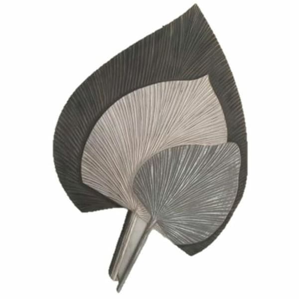 Väggdekoration DKD Home Decor Grå Trä MDF Löv av en växt (59 x 2 x 91 cm)