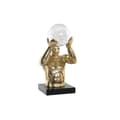 Miniatyrbild 1 av 2: Prydnadsfigur DKD Home Decor Svart Gyllene Harts Män Modern (17 x 16 x 31,5 cm)