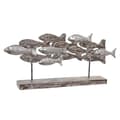 Miniatyrbild 1 av 2: Prydnadsfigur DKD Home Decor Antikbehandlad Brun Aluminium Mangoträ Spiraler (68 x 9 x 30 cm)