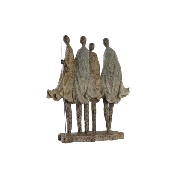 Koristehahmo DKD Home Decor Afrikkalainen nainen Hartsi Monivärinen (33,5 x 14,5 x 41 cm)