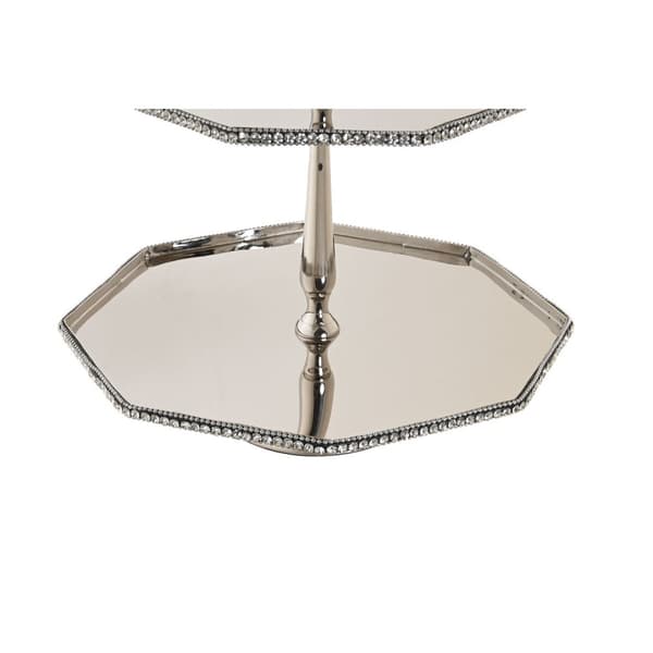 Bordsdekoration DKD Home Decor Silvrig Aluminium (28 x 28 x 47 cm)