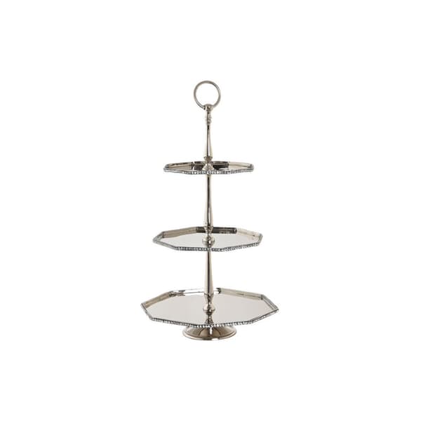 Bordsdekoration DKD Home Decor Silvrig Aluminium (28 x 28 x 47 cm)
