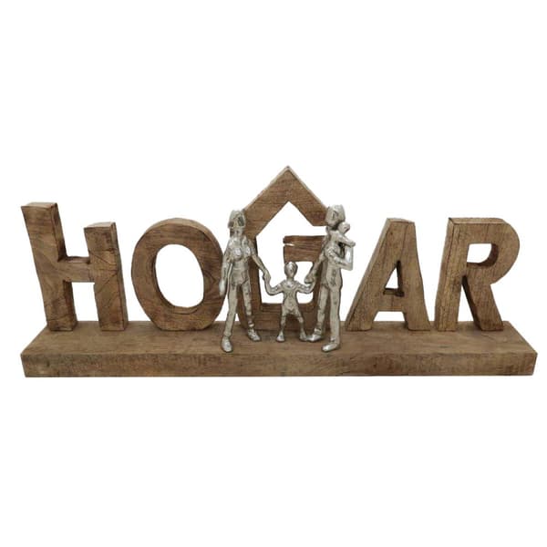Koristehahmo DKD Home Decor Ruskea Alumiini Mangopuu (55 x 7,5 x 21 cm)