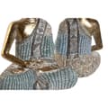 Miniatyrbild 2 av 2: Prydnadsfigur DKD Home Decor 23 x 13 x 34 cm Blå Buddha Turkos Orientalisk Avskalad (2 antal)