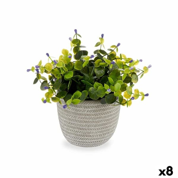 Dekorativ växt Ibergarden QY-H022 Plast Virágok 21 x 20,6 x 21 cm (8 antal)