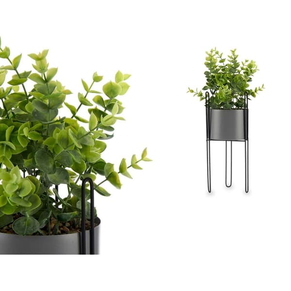 Dekorativ växt Ibergarden QY-H096 Metall Plast Eukalyptus 14 x 40 x 14 cm (8 antal)