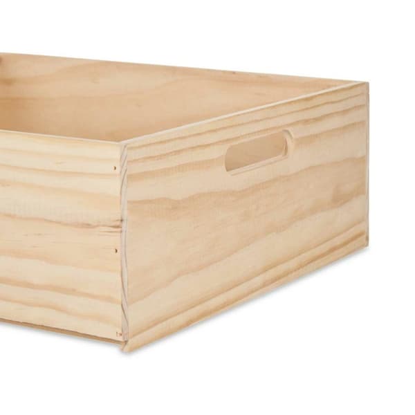 Dekorationslåda furuträ 35 x 14 x 40 cm (4 antal)